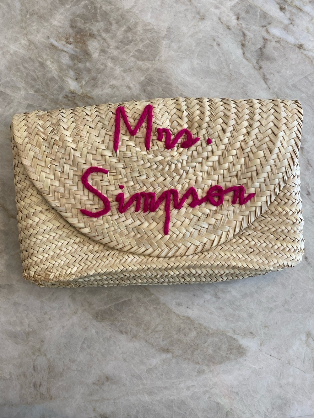 Poolside Straw Clutch